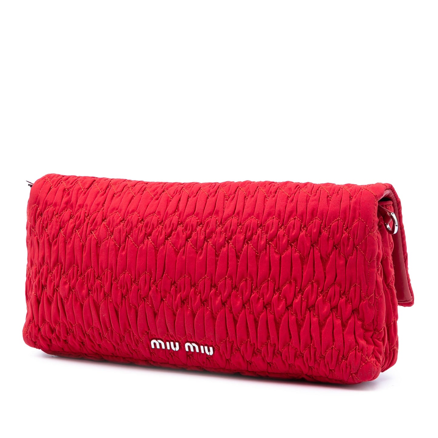 Miu Miu Matelasse Nylon Crystal Chain Satchel
