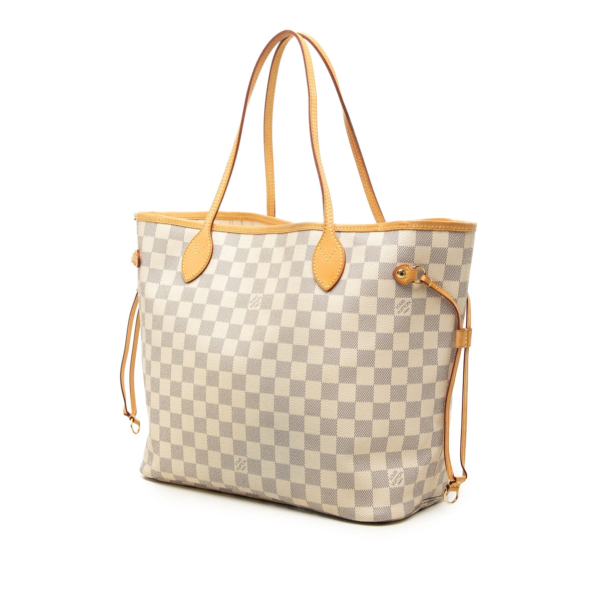 Louis Vuitton Damier Azur Neverfull MM — White
