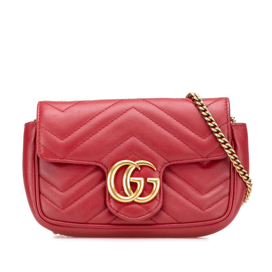 Gucci Mini GG Marmont Matelasse Leather Flap Crossbody