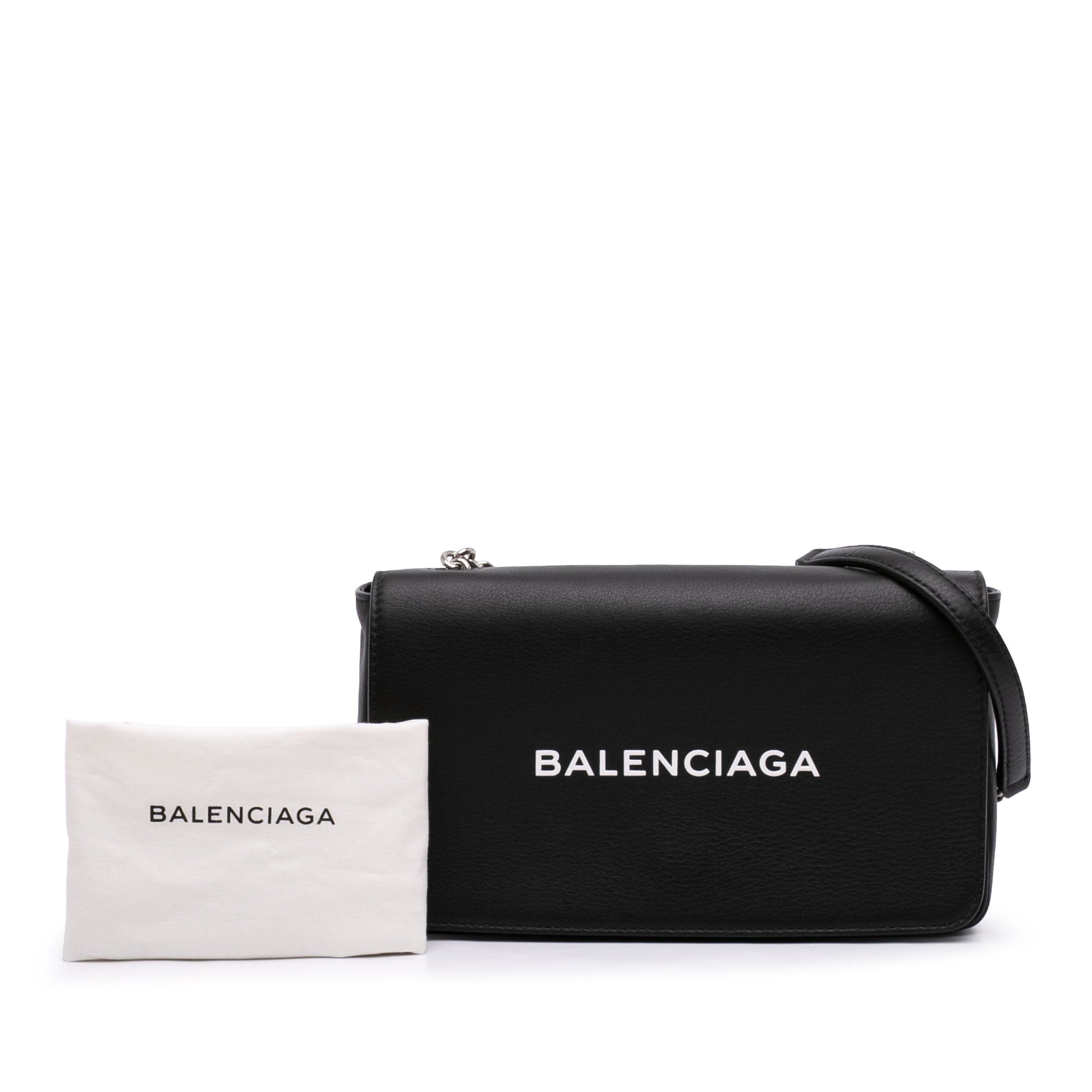Balenciaga Leather Everyday Wallet on Chain