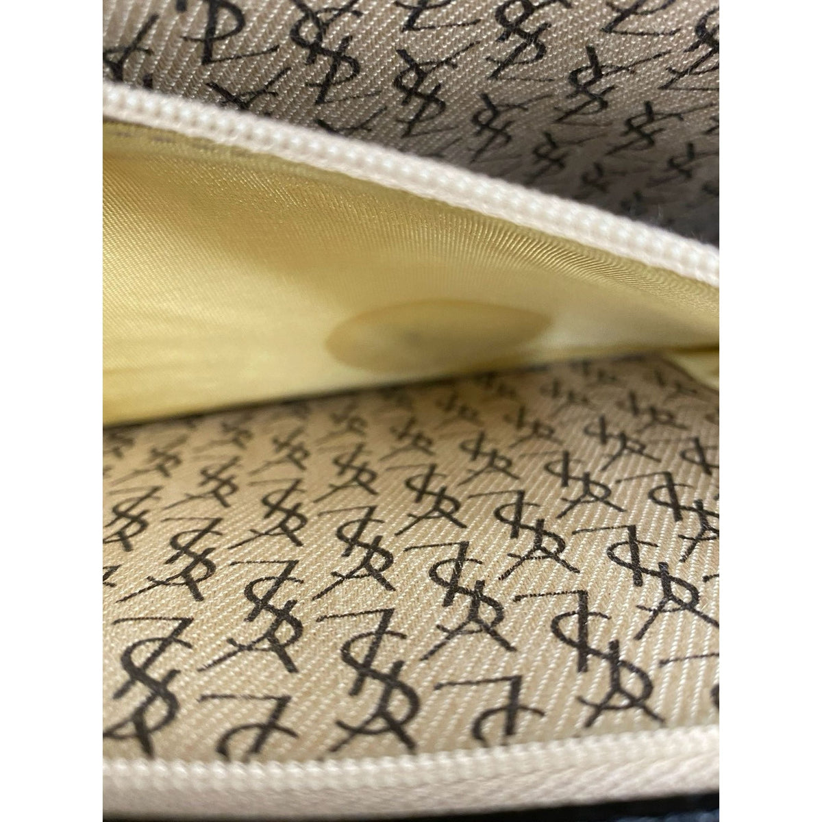 Saint Laurent Embossed Lizard Leather Crossbody — Black