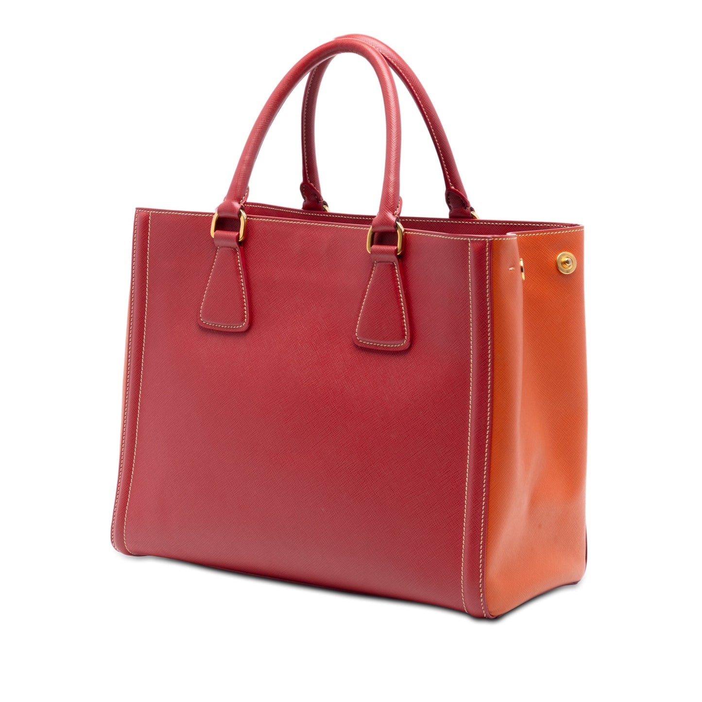 Prada Bicolor Saffiano Lux Satchel