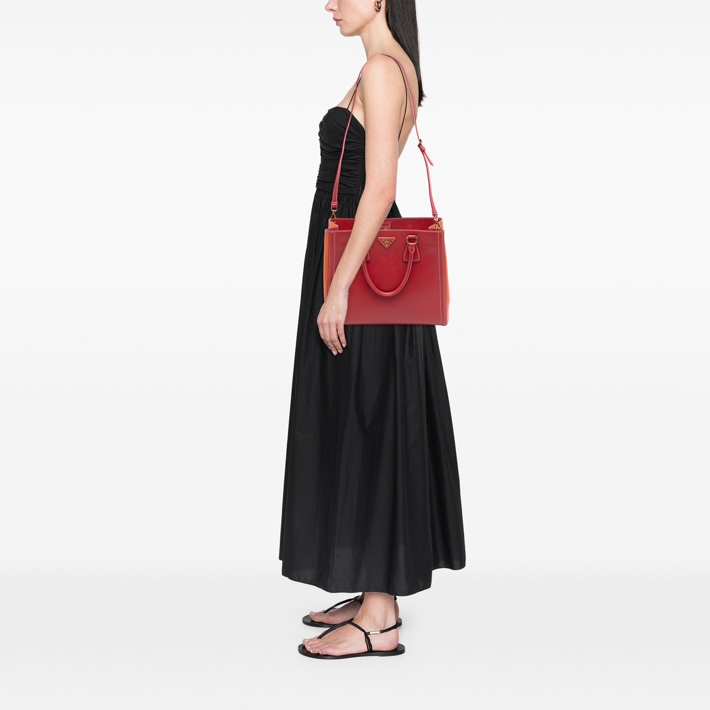 Prada Bicolor Saffiano Lux Satchel