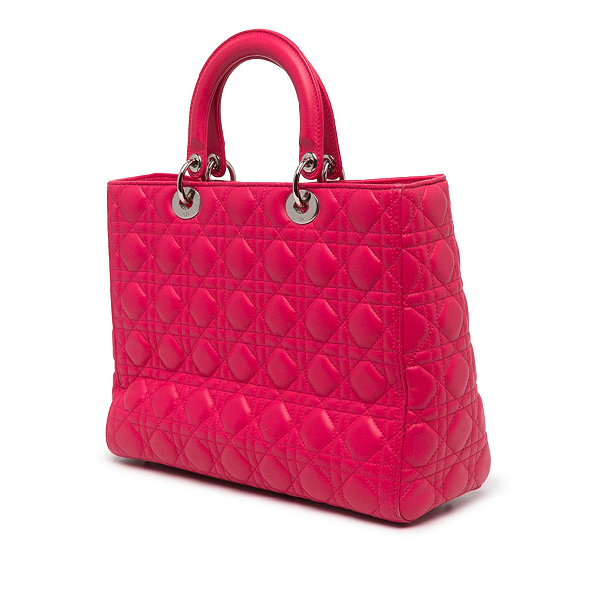 Dior Large Lambskin Cannage Lady Dior — Pink