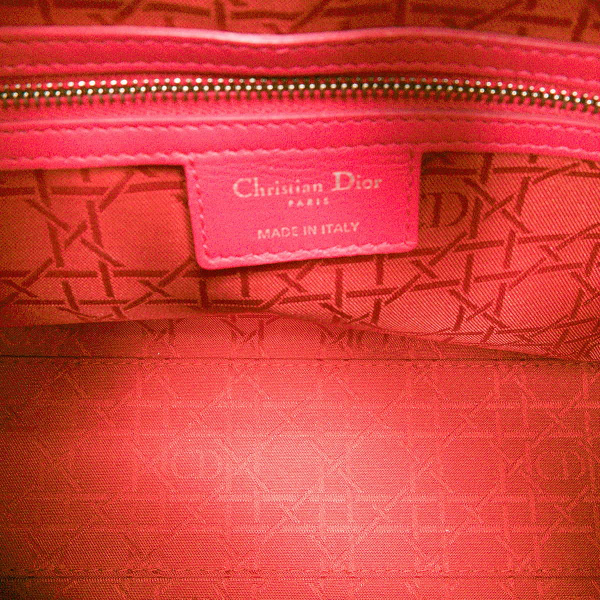 Dior Large Lambskin Cannage Lady Dior — Pink