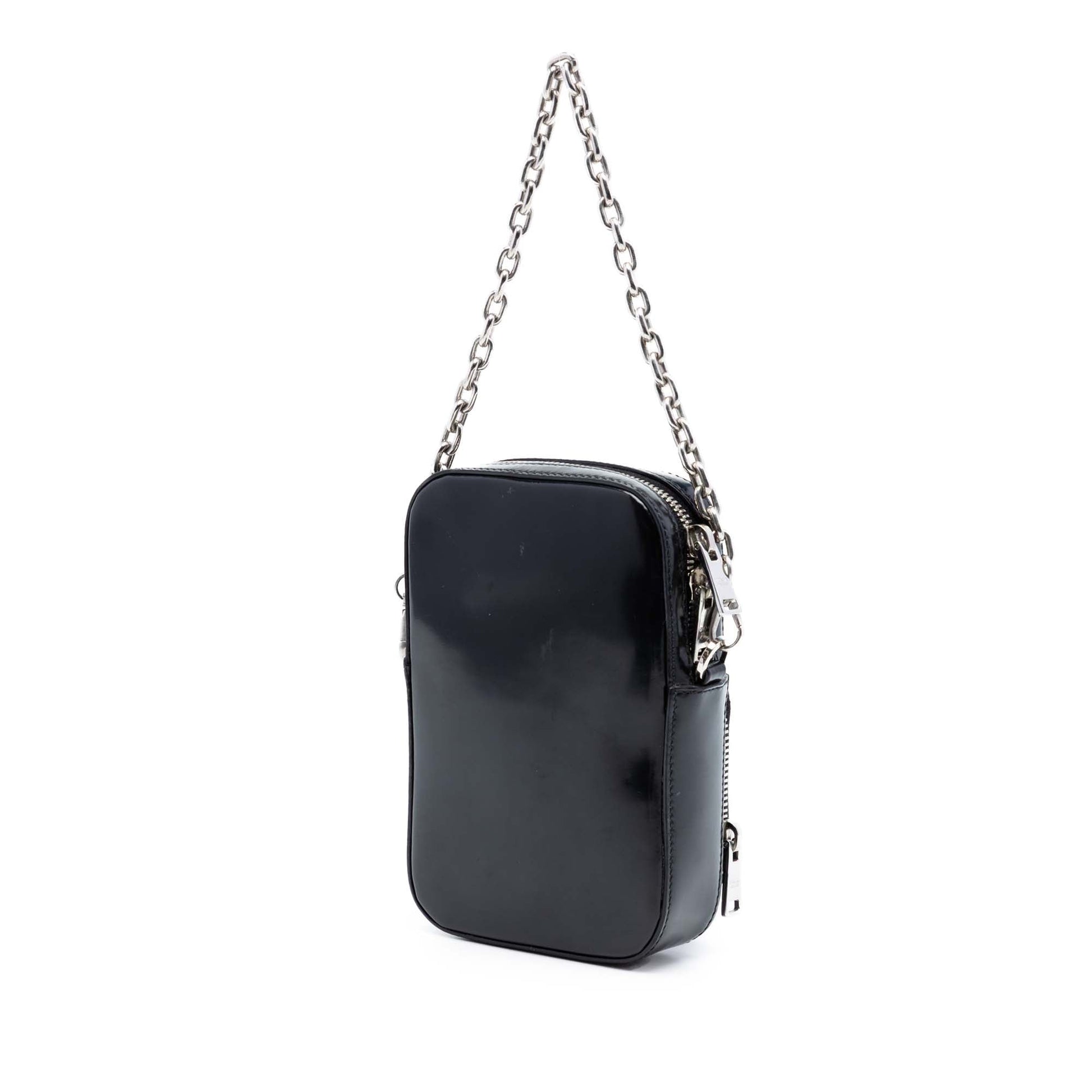 Prada Mini Brushed Leather Phone Pouch
