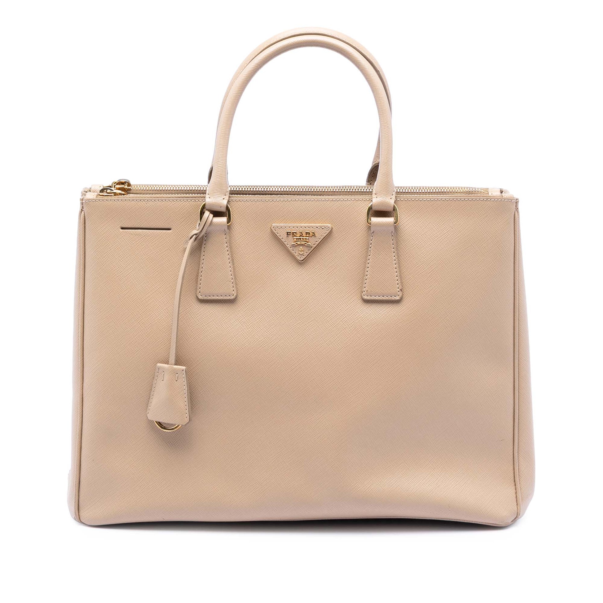 Prada Large Saffiano Lux Galleria Double Zip Tote