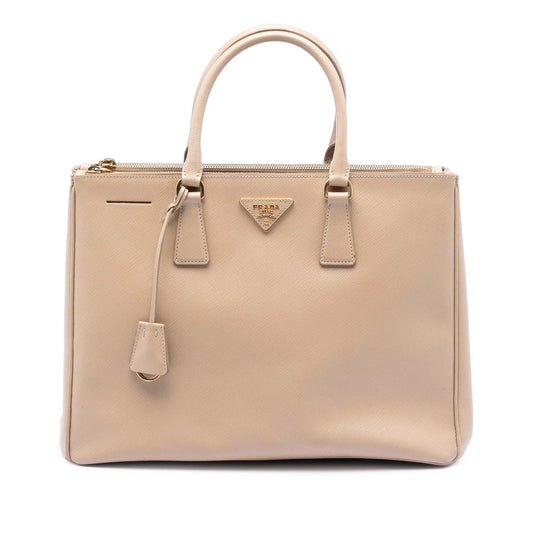 Prada Large Saffiano Lux Galleria Double Zip Tote