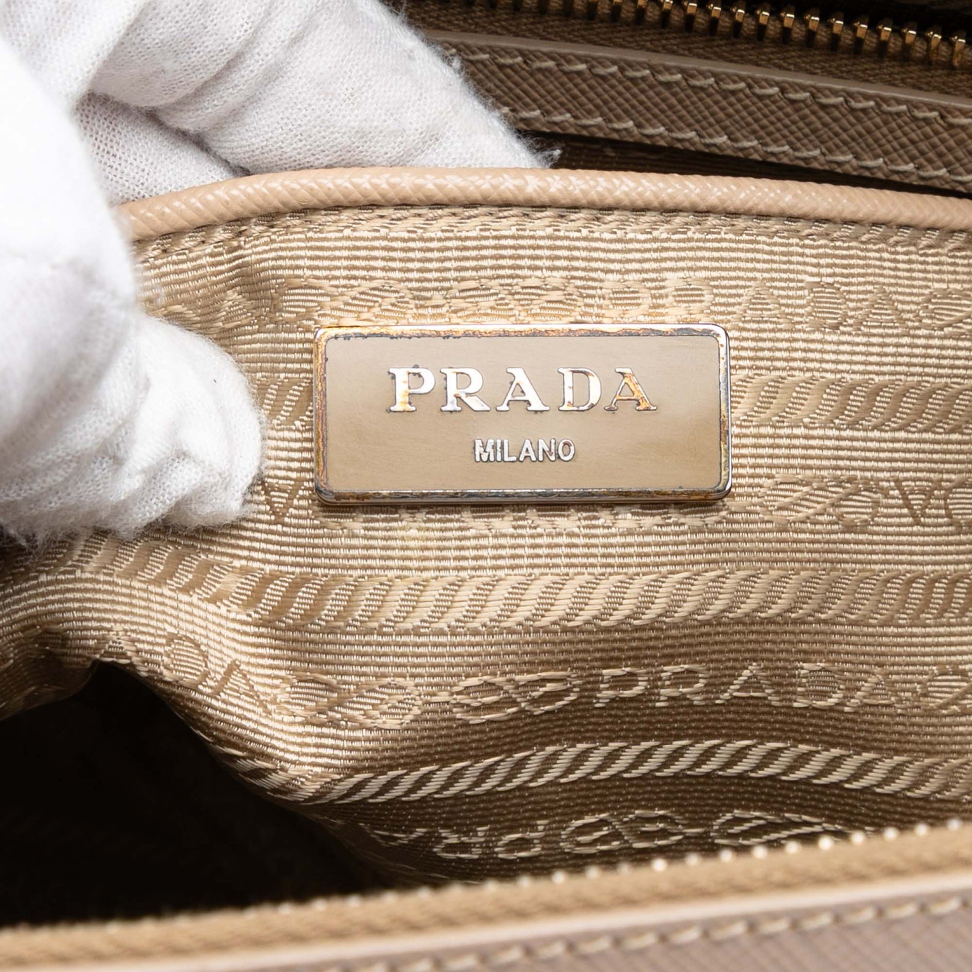 Prada Large Saffiano Lux Galleria Double Zip Tote