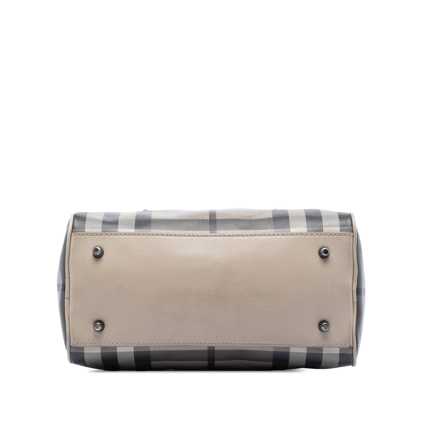 Burberry Smoke Check Coated Canvas Chester Boston Bag