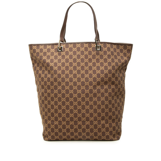 Gucci GG Canvas Tote — Brown