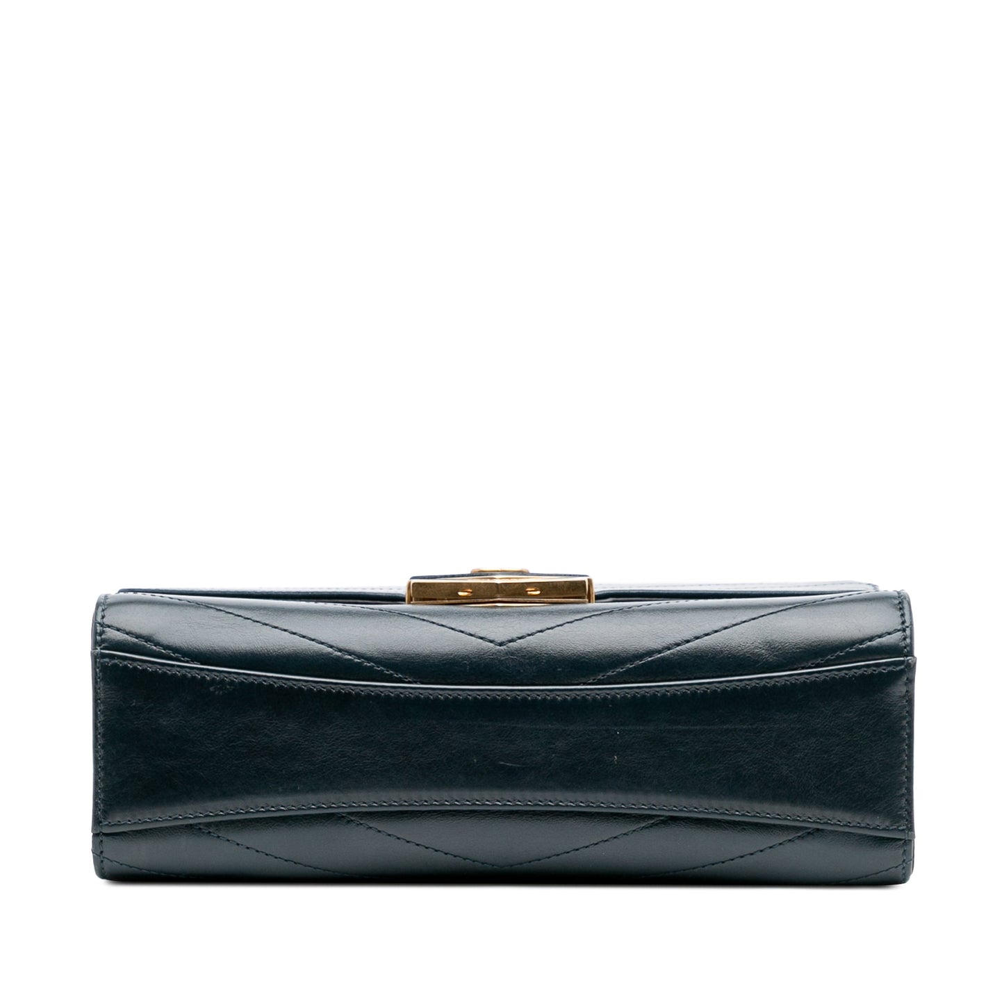 Chanel CC Chevron Calfskin Medal Flap