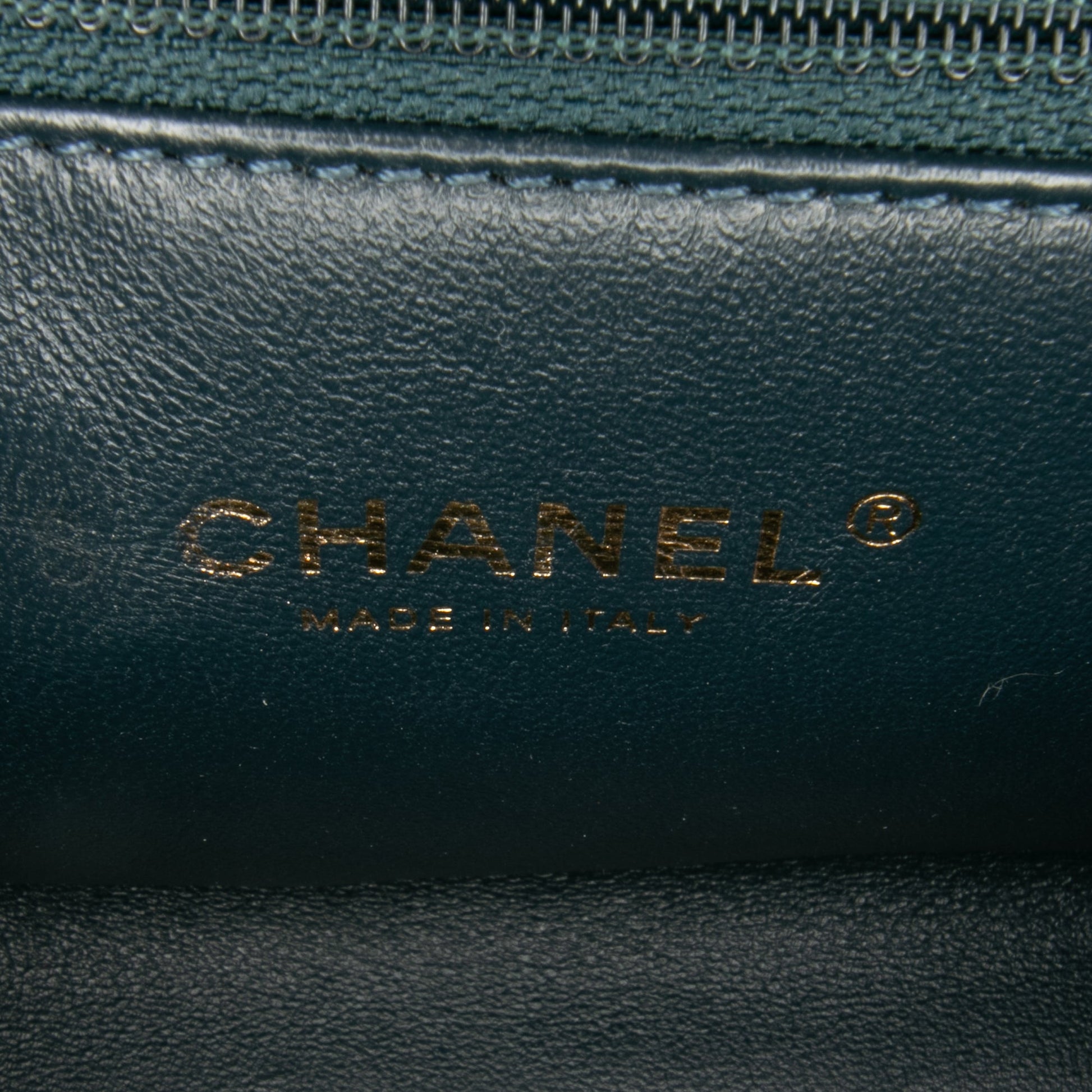 Chanel CC Chevron Calfskin Medal Flap