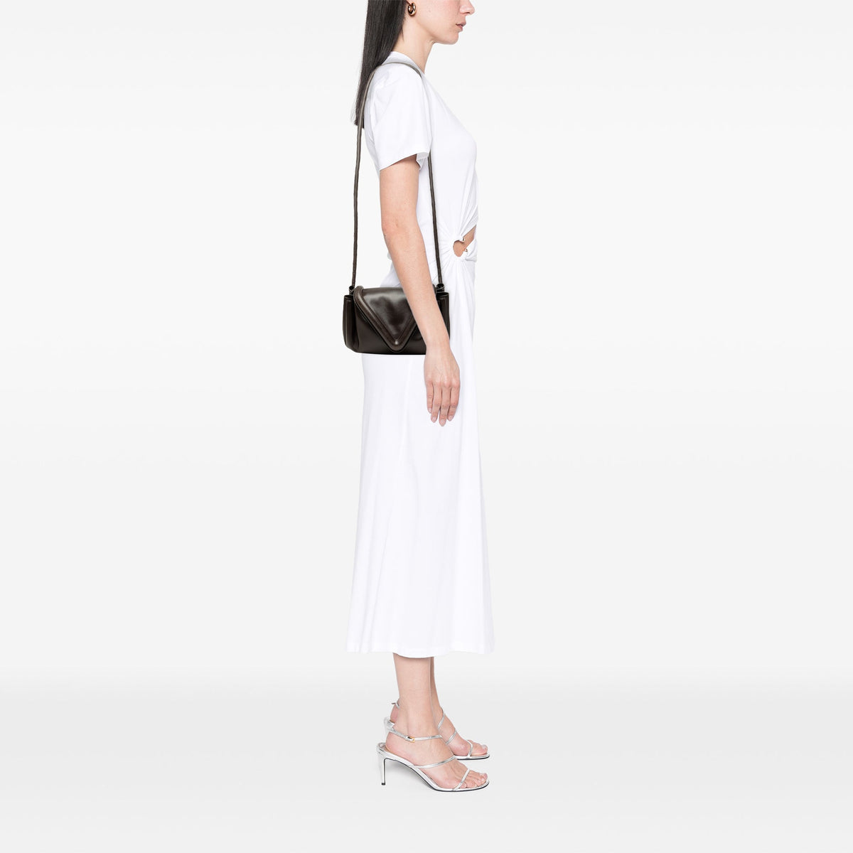 Bottega Veneta Small Lambskin Beak Crossbody