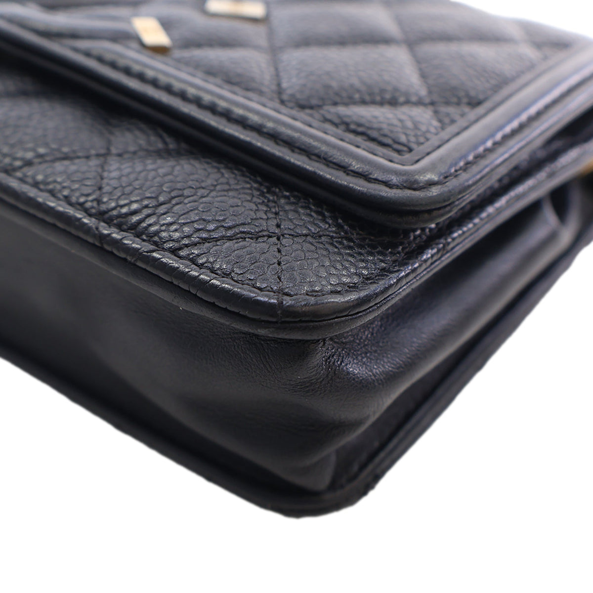 Chanel Caviar CC Filigree Wallet On Chain