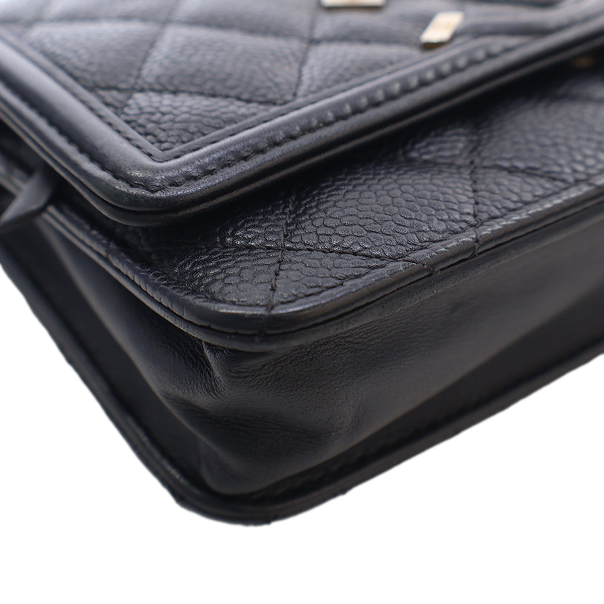 Chanel Caviar CC Filigree Wallet On Chain