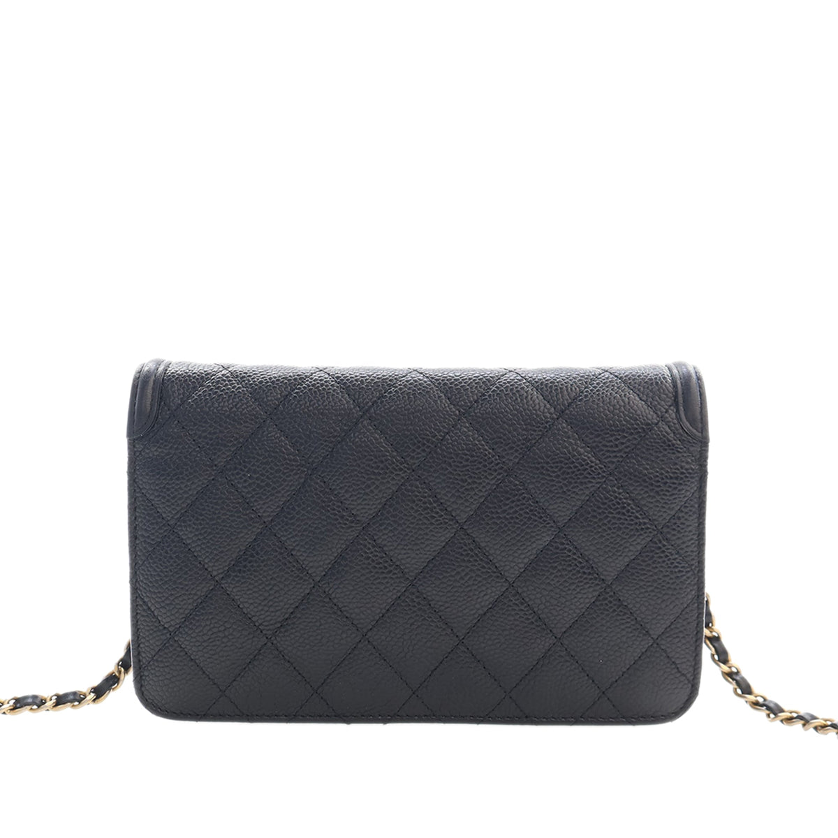 Chanel Caviar CC Filigree Wallet On Chain