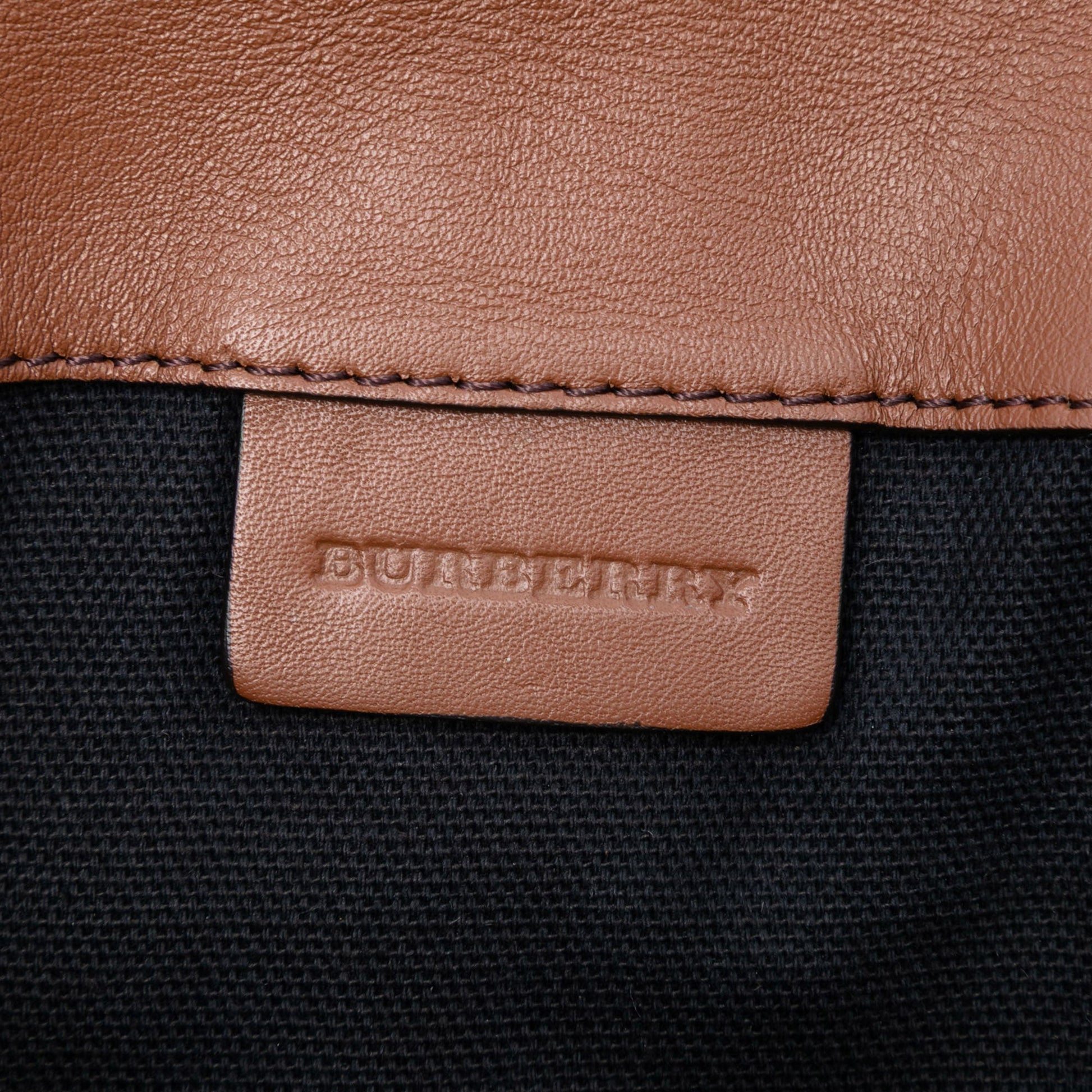 Burberry Small House Check Canvas and Leather Horseshoe Milton Crossbody