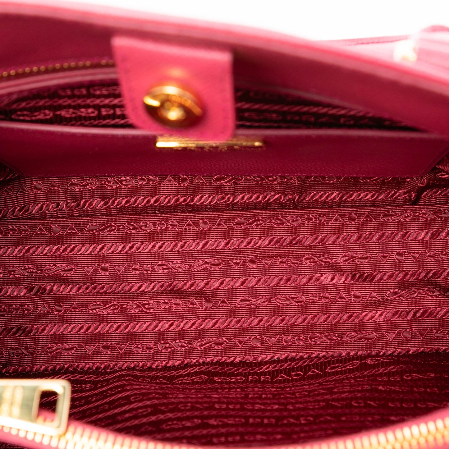 Prada Medium Saffiano Lux Open Promenade Satchel