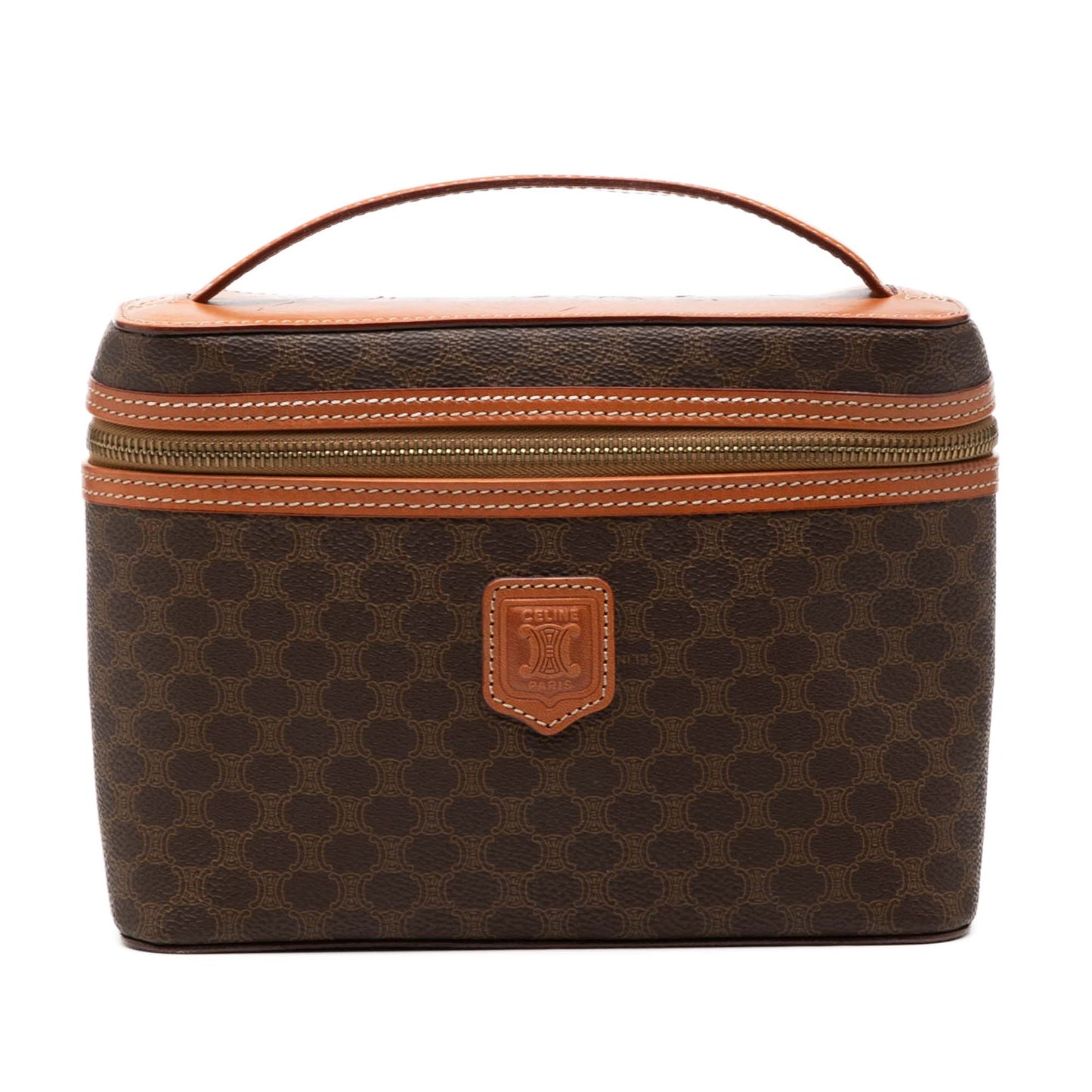Celine Macadam Coated Canvas Vanity Bag