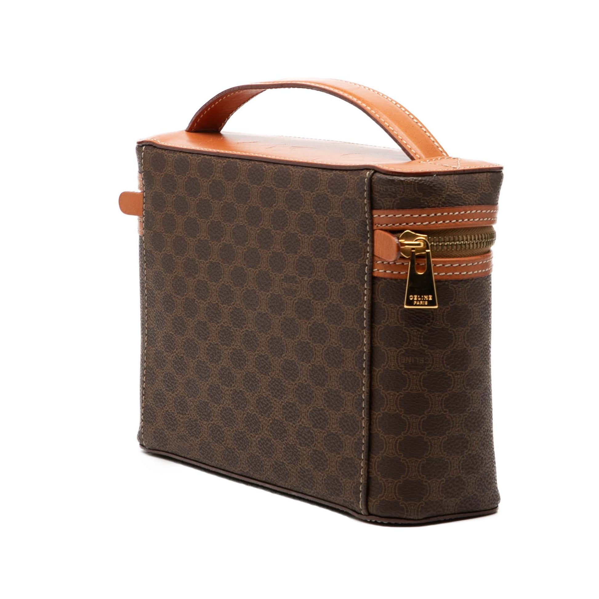 Celine Macadam Coated Canvas Vanity Bag