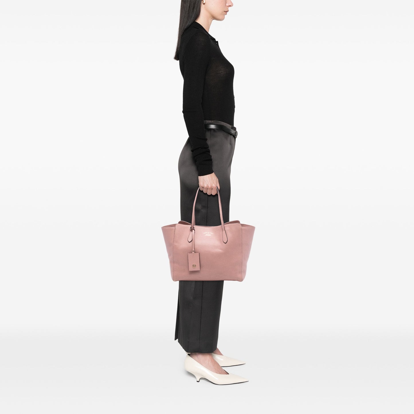 Gucci Medium Leather Swing Tote
