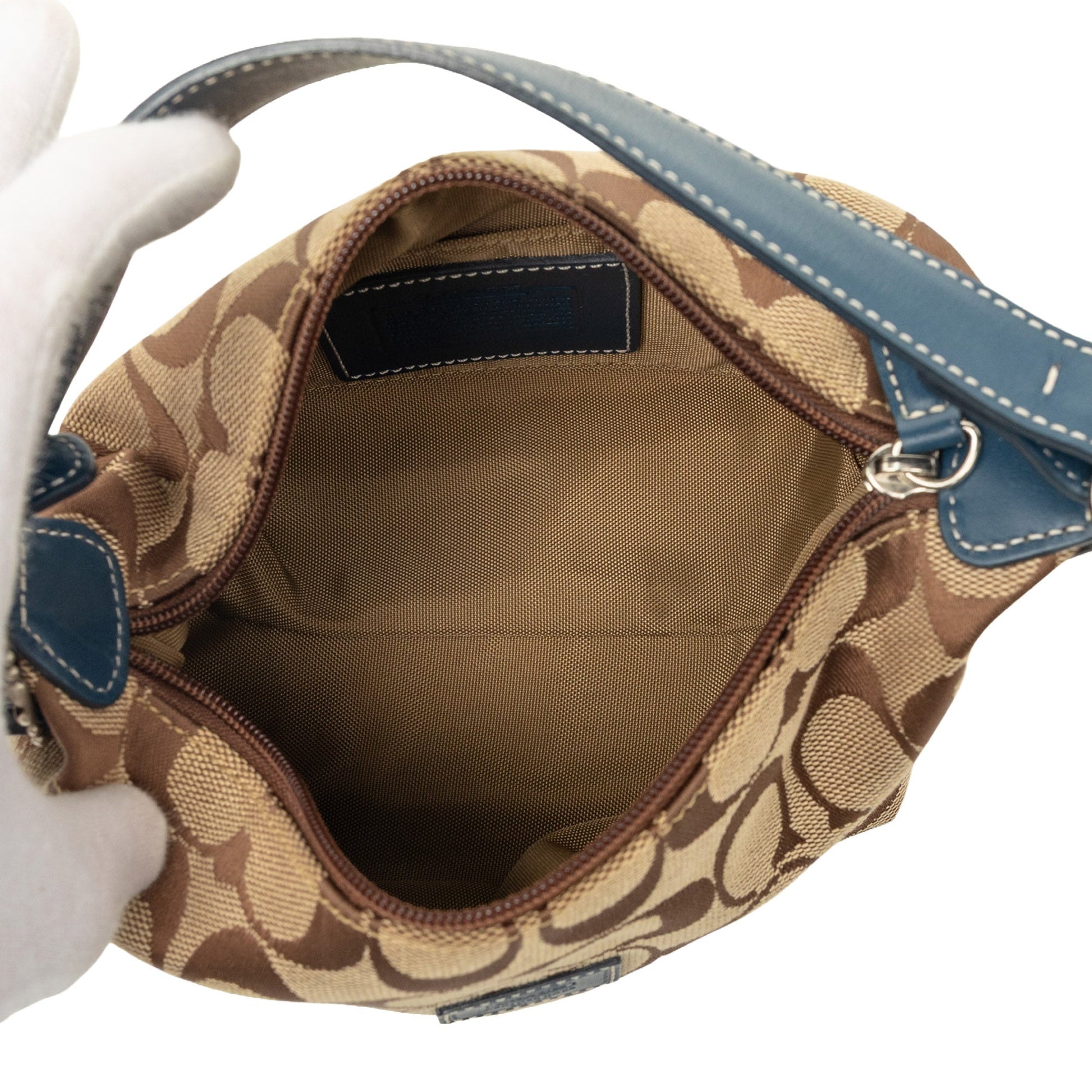 Coach Mini Signature Canvas Hobo