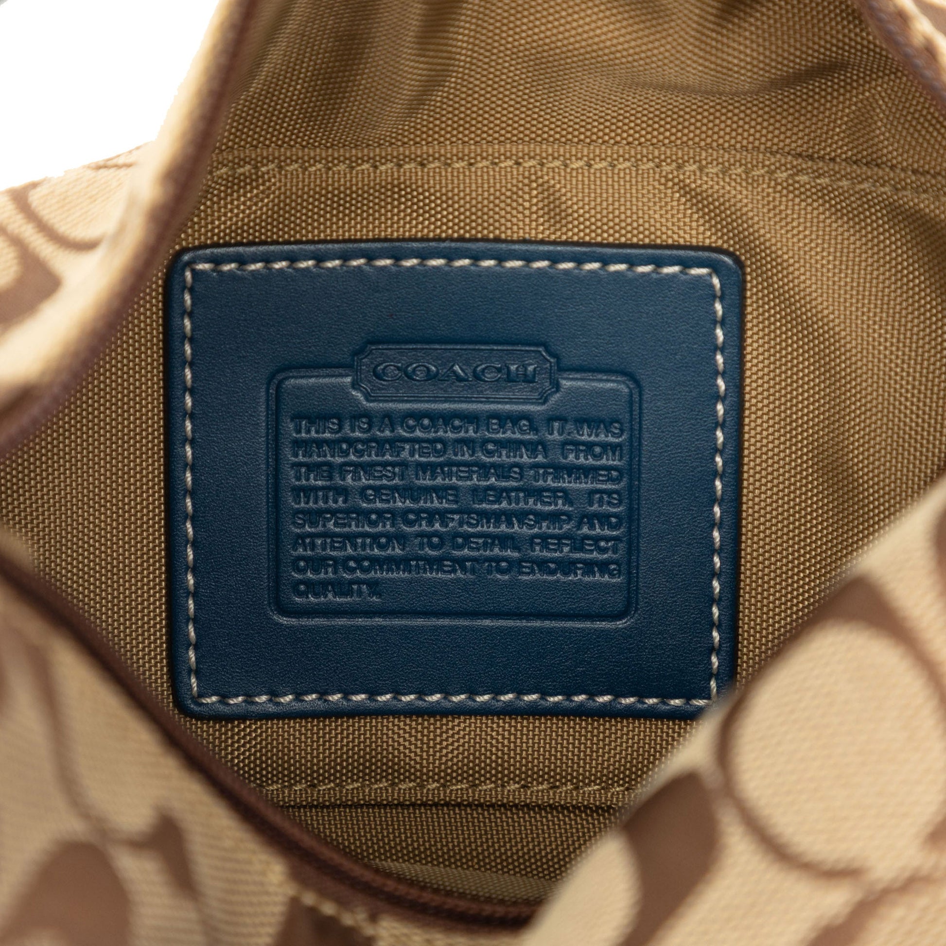 Coach Mini Signature Canvas Hobo