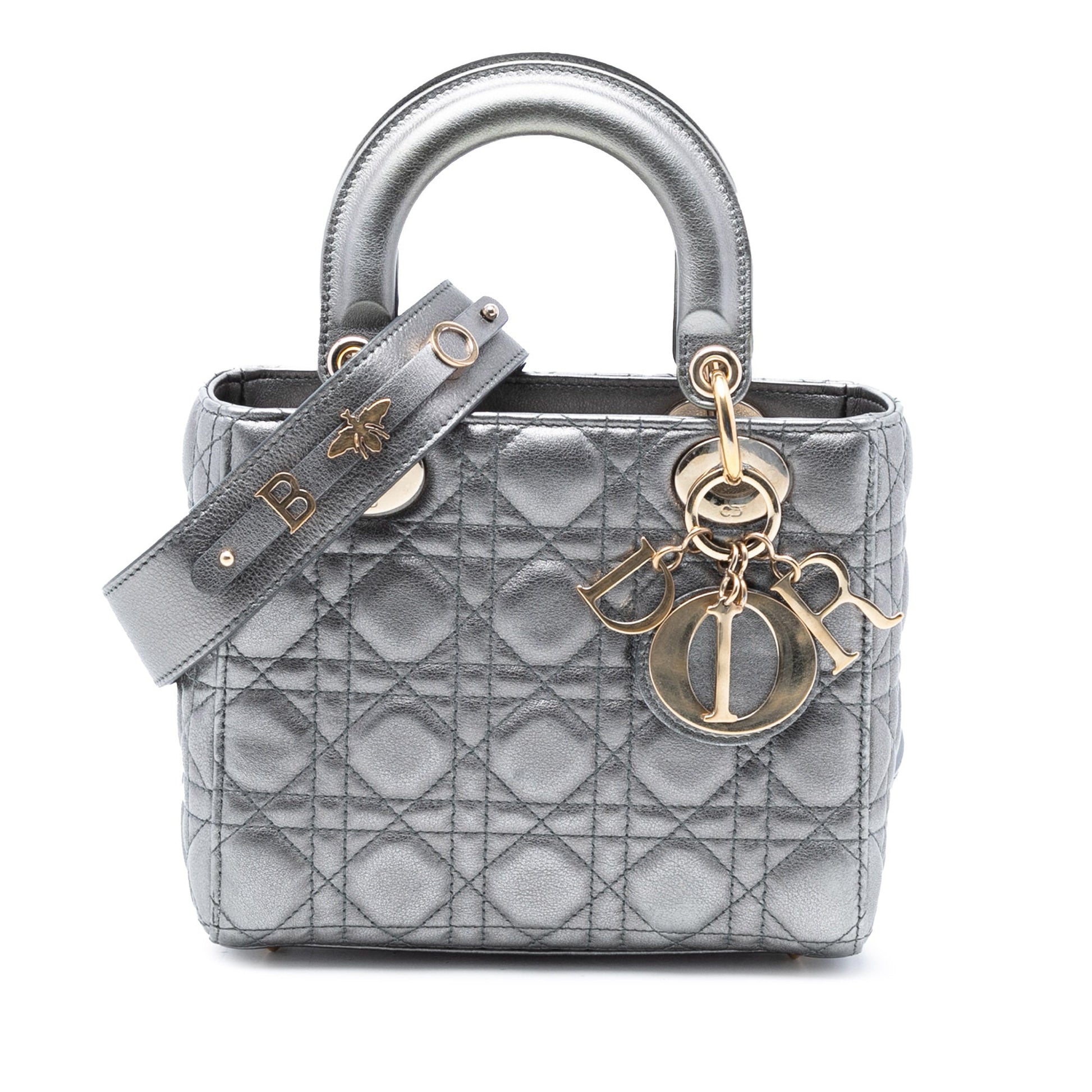 Dior Small Metallic Lambskin Cannage My ABCDior Lady Dior