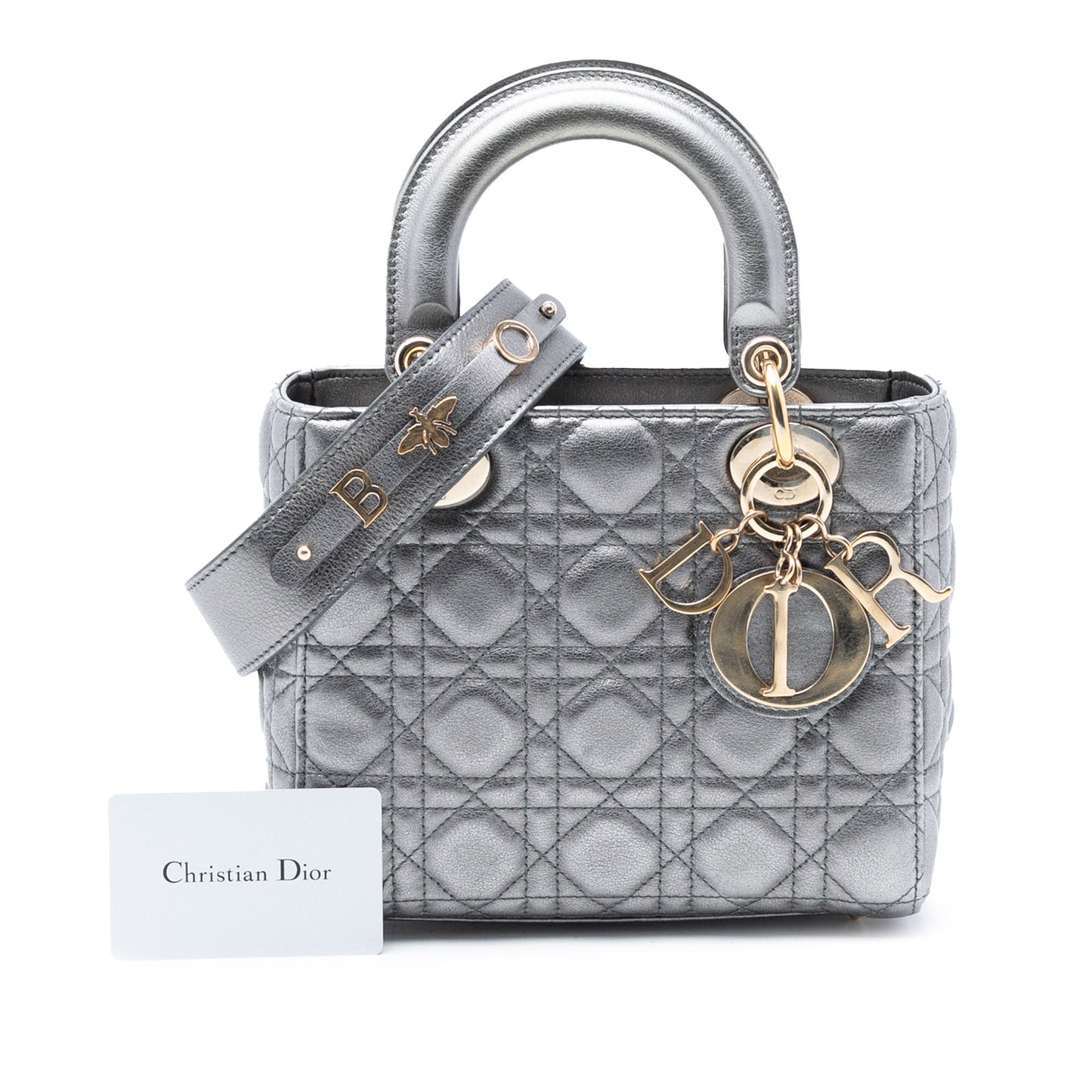Dior Small Metallic Lambskin Cannage My ABCDior Lady Dior