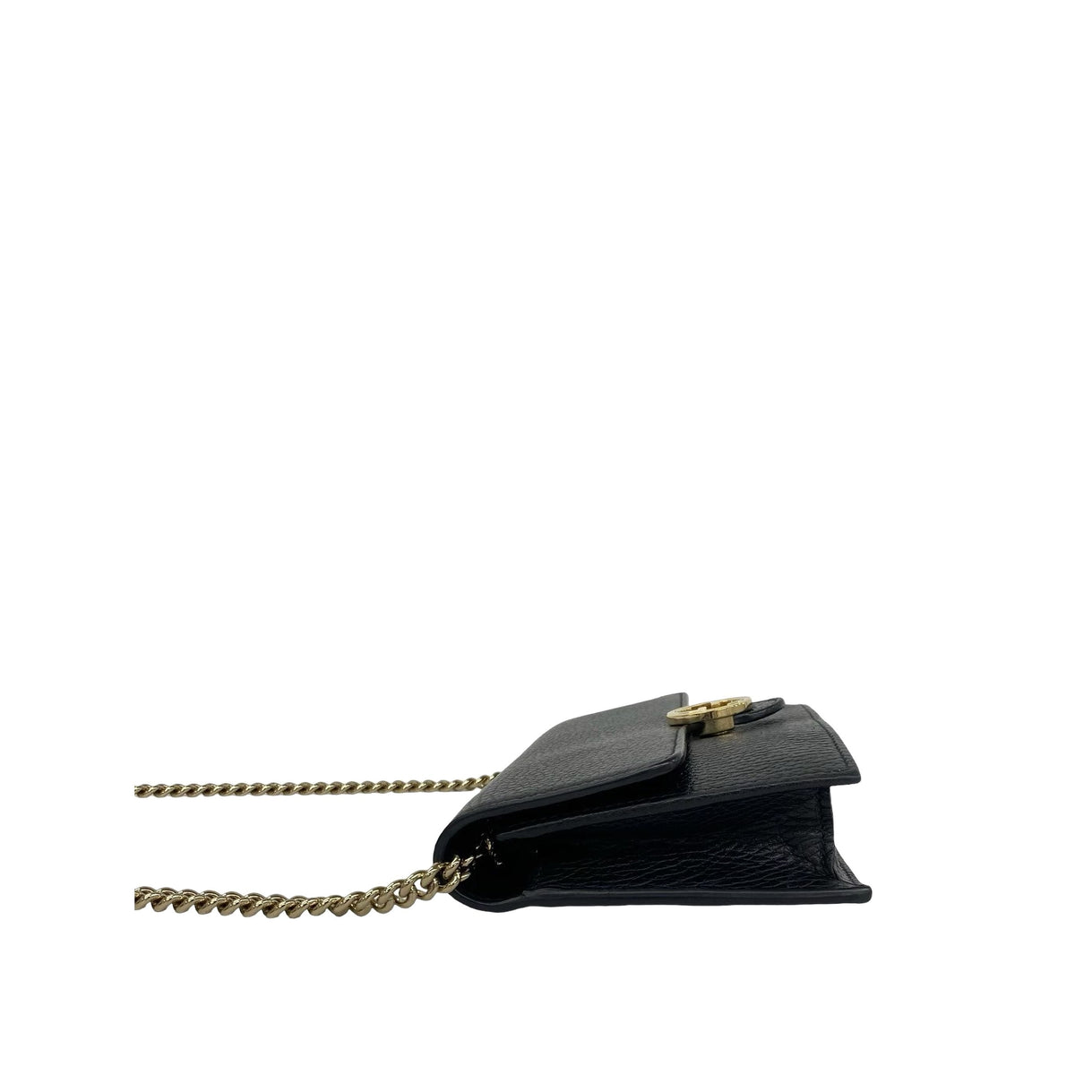 Gucci Dollar Calf Interlocking Shoulder Bag — Black