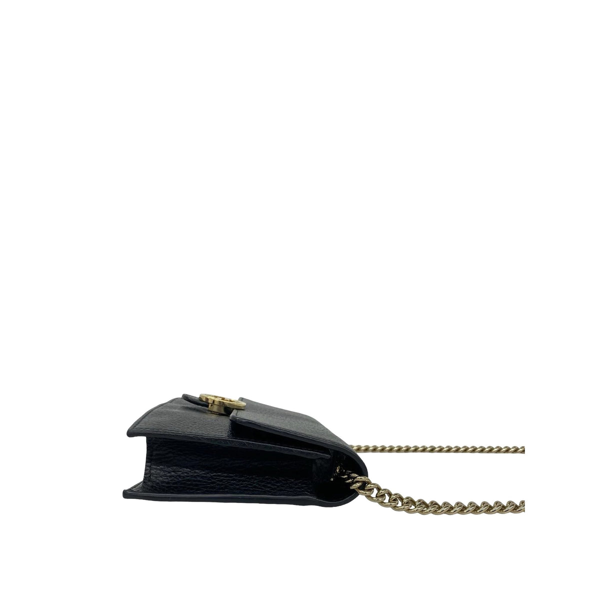 Gucci Dollar Calf Interlocking Shoulder Bag — Black