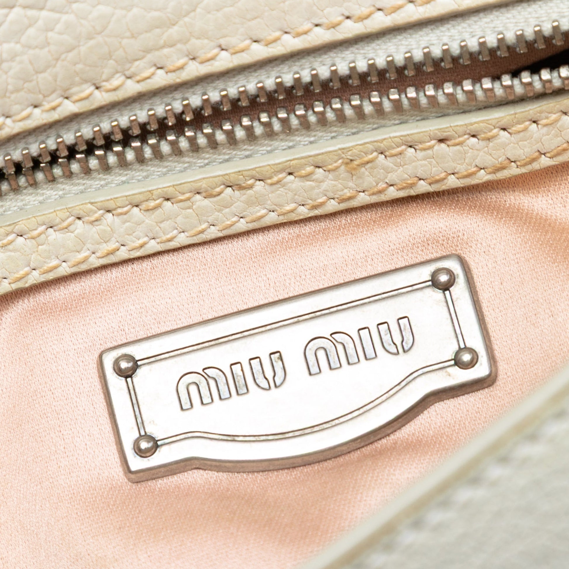 Miu Miu Goatskin Madras Floral Embossed Crossbody
