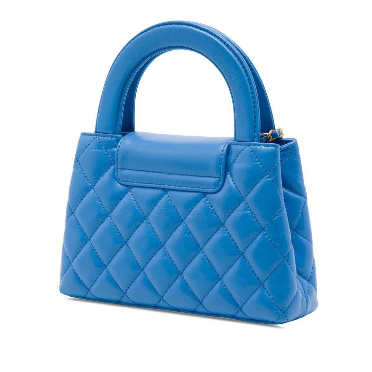 Chanel Nano Aged Calfskin Kelly Shopper Bag — Blue