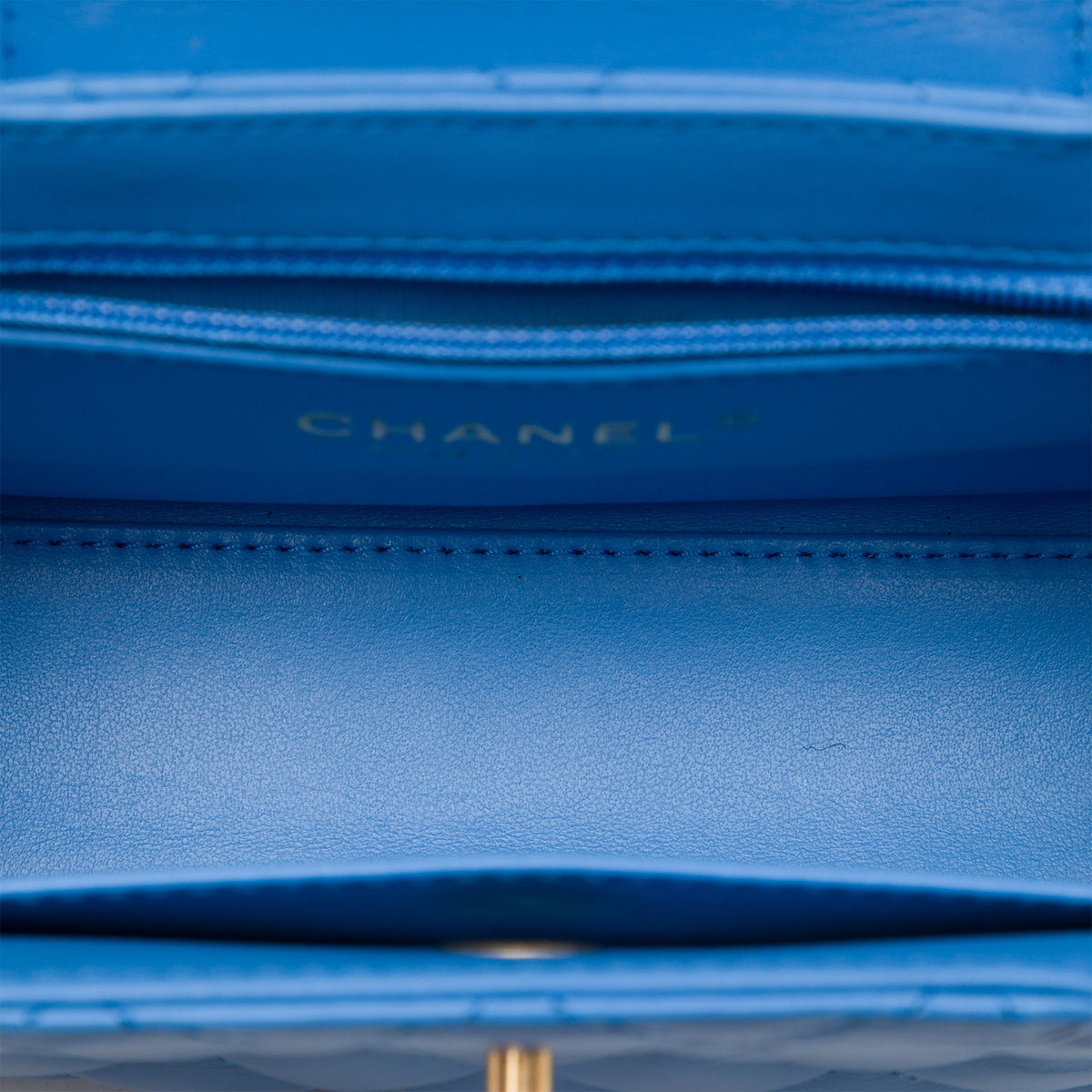 Chanel Nano Aged Calfskin Kelly Shopper Bag — Blue