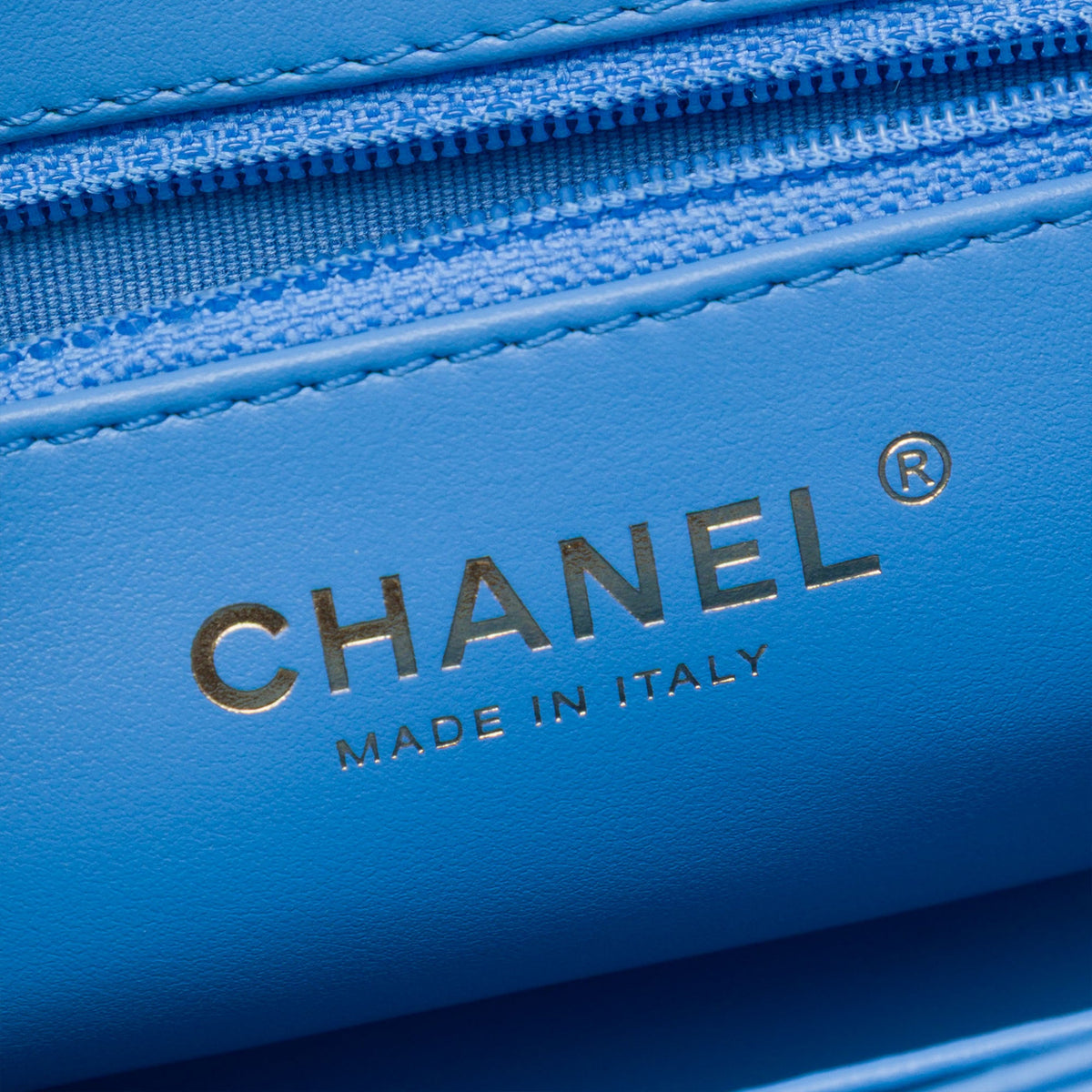 Chanel Nano Aged Calfskin Kelly Shopper Bag — Blue