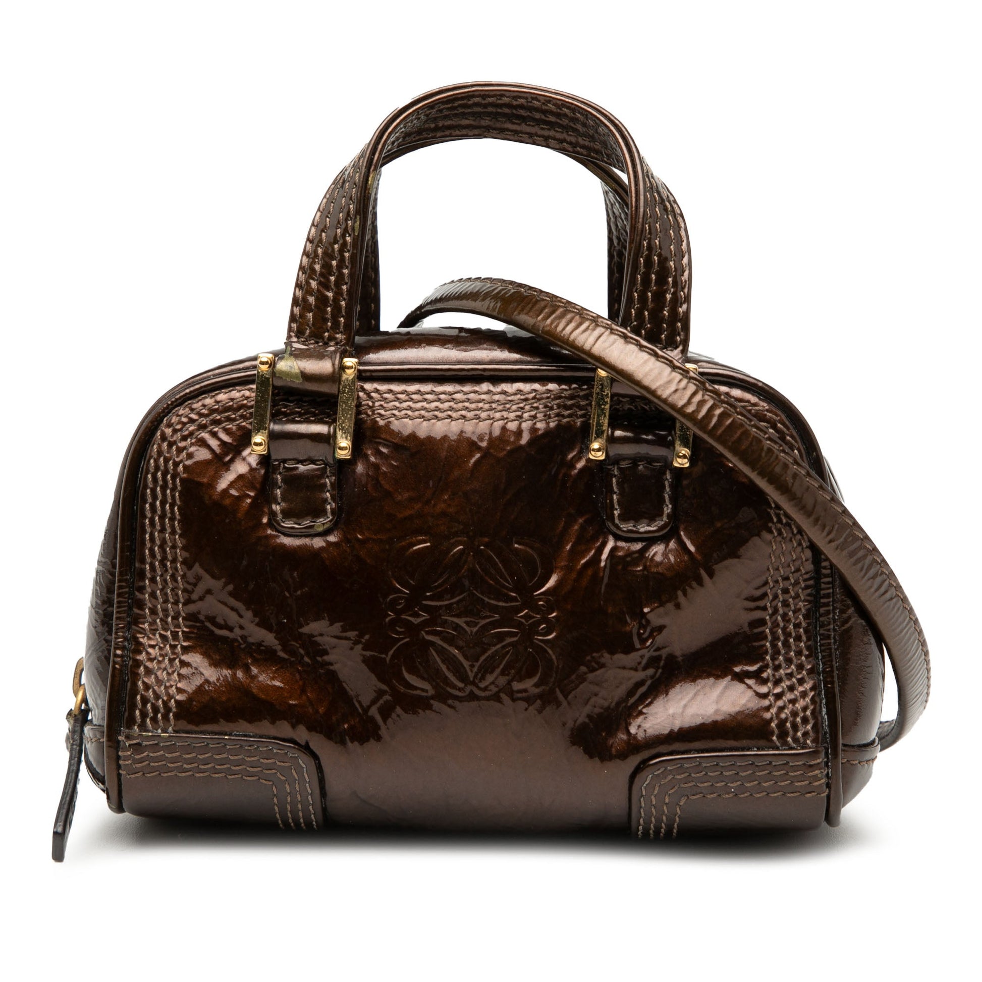 LOEWE Micro Patent Amazona Satchel