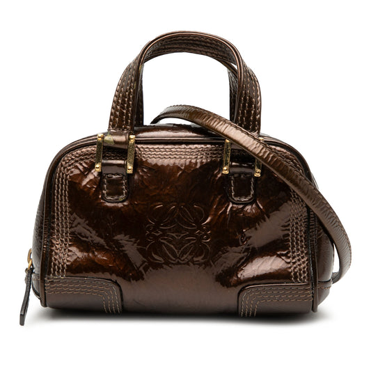 LOEWE Micro Patent Amazona Satchel