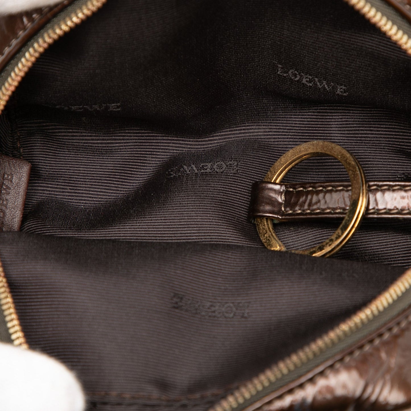 LOEWE Micro Patent Amazona Satchel