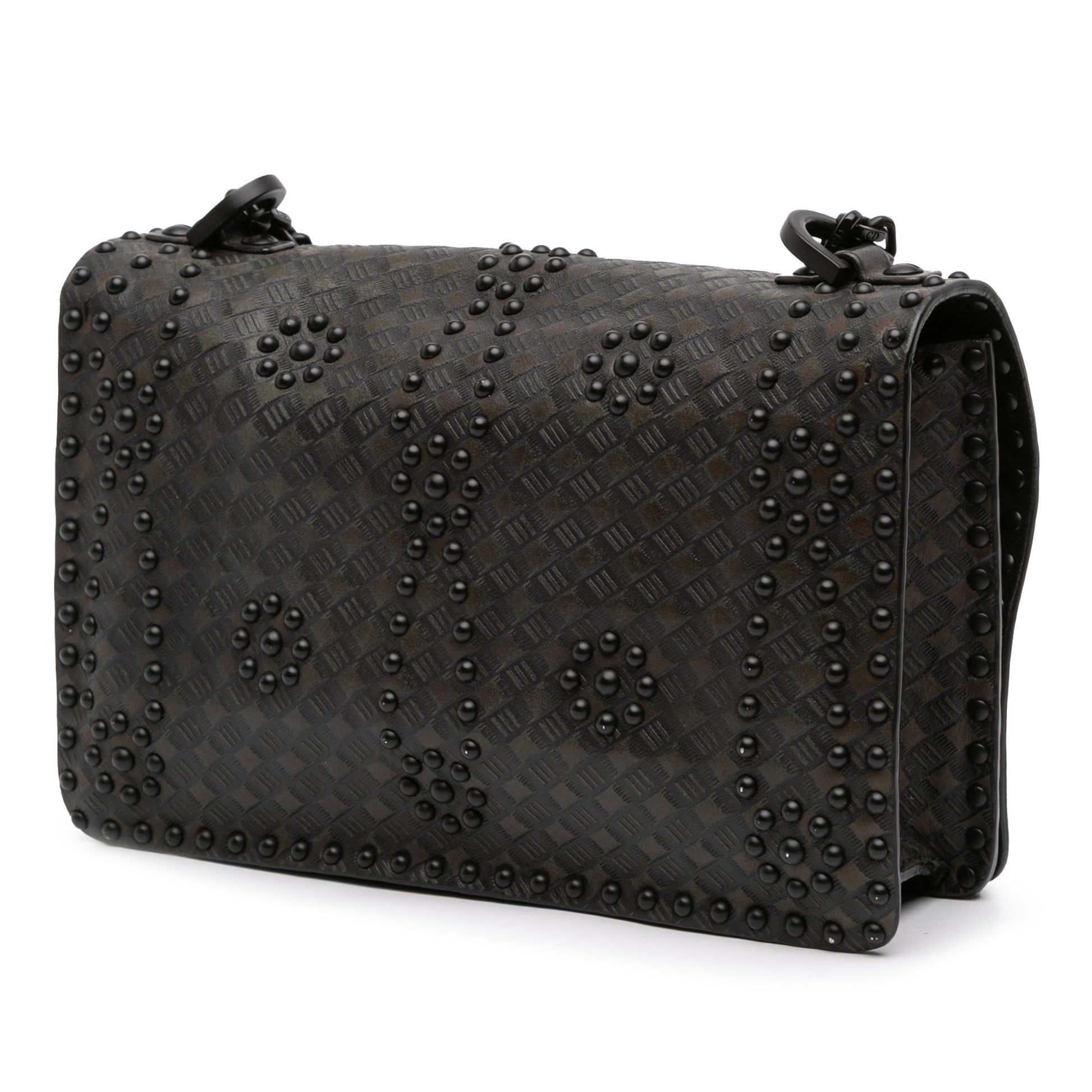 Dior Medium Embossed Calfskin Studded JAdior Chain Flap