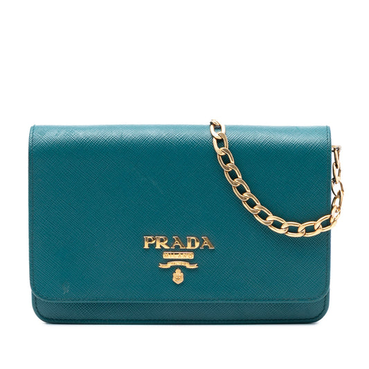 Saffiano Lux Wallet on Chain