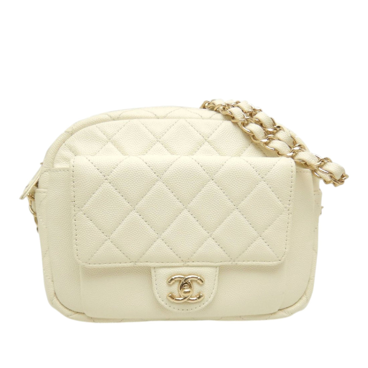 Chanel CC Quilted Caviar Day Camera Bag