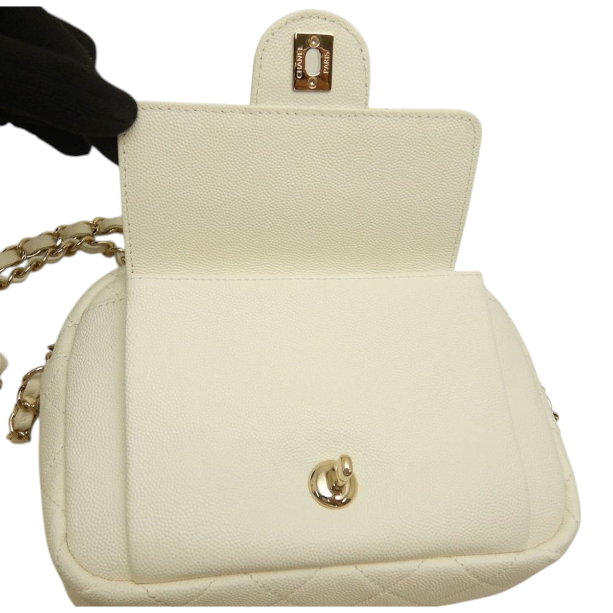 Chanel CC Quilted Caviar Day Camera Bag