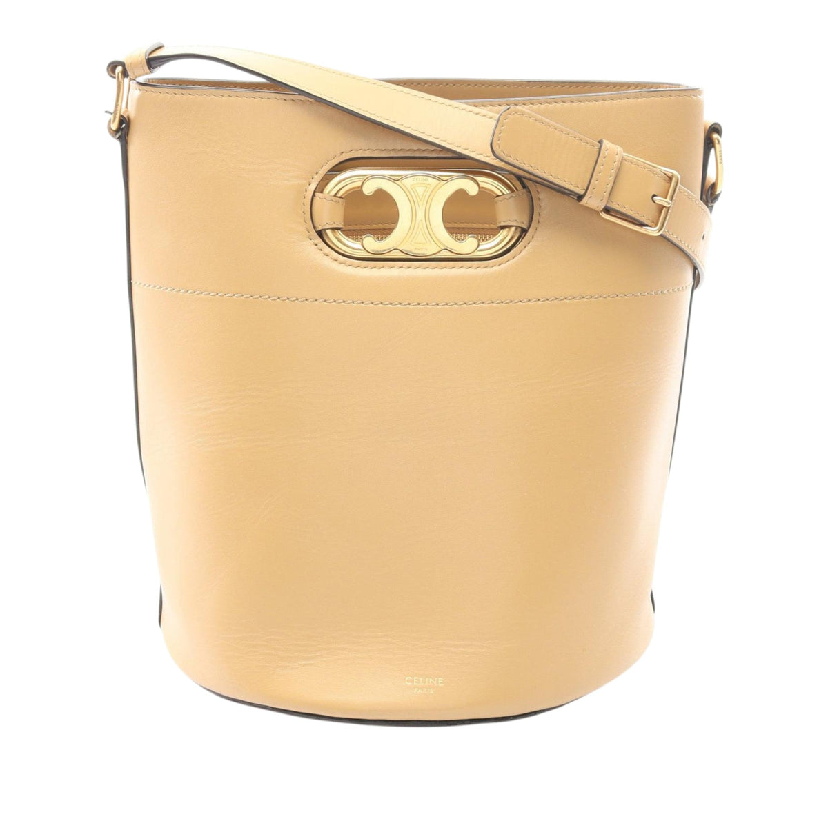 Celine Leather Maillon Triomphe Bucket Bag