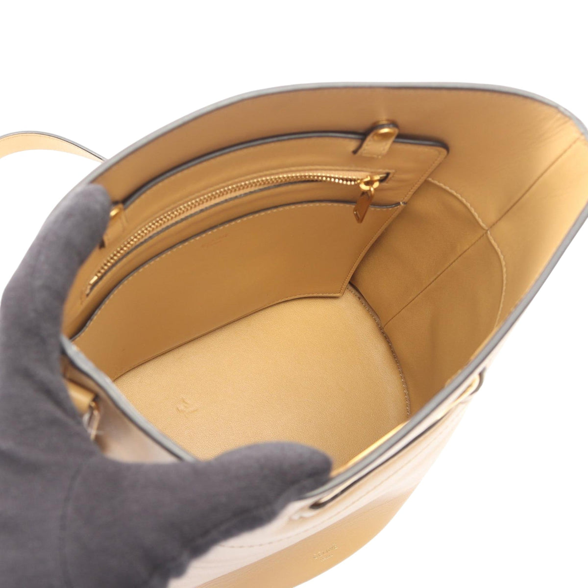Celine Leather Maillon Triomphe Bucket Bag