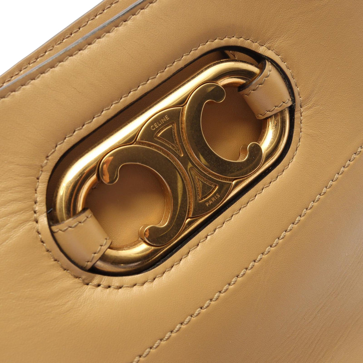 Celine Leather Maillon Triomphe Bucket Bag