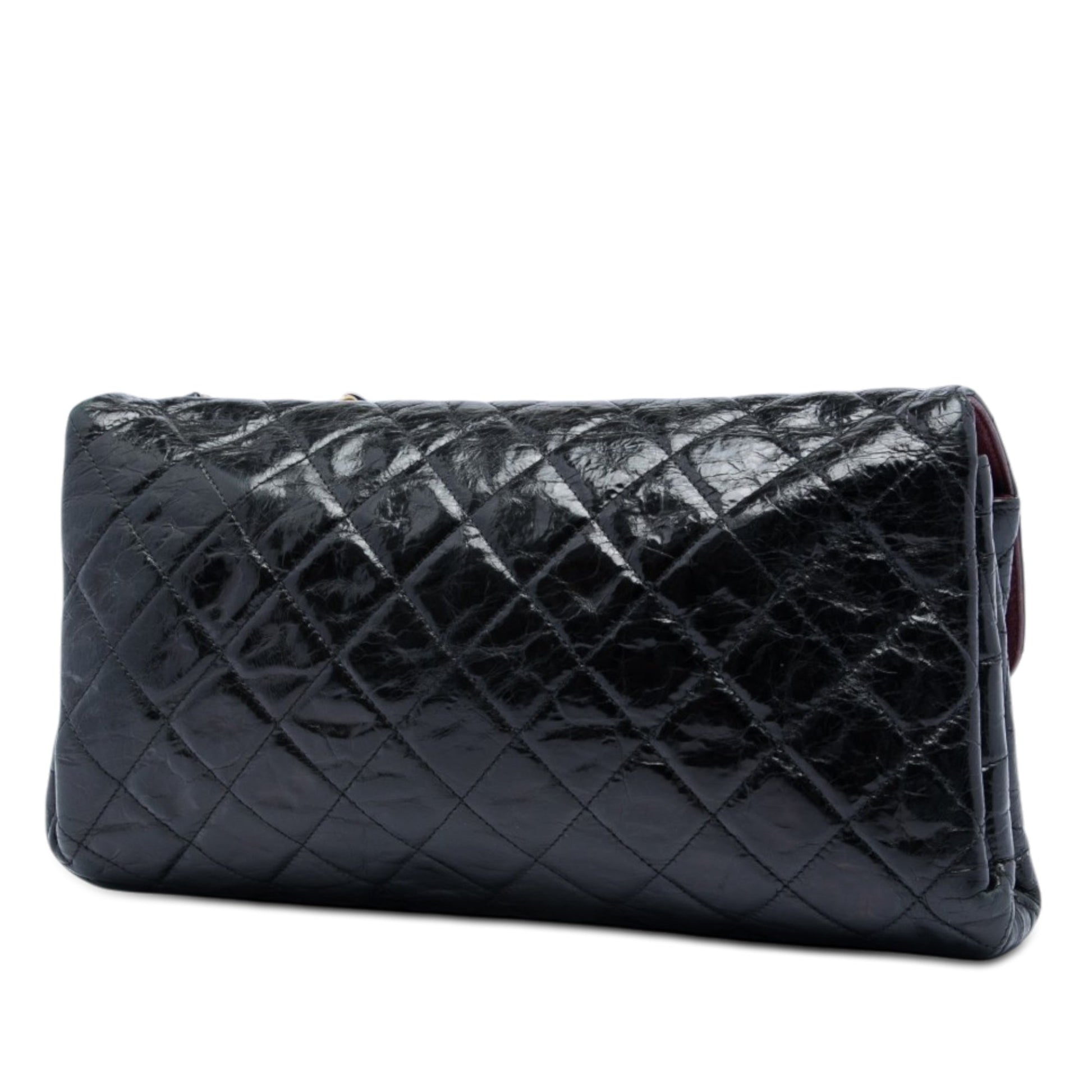Chanel Jumbo CC Quilted Crumpled Calfskin Straight Flap