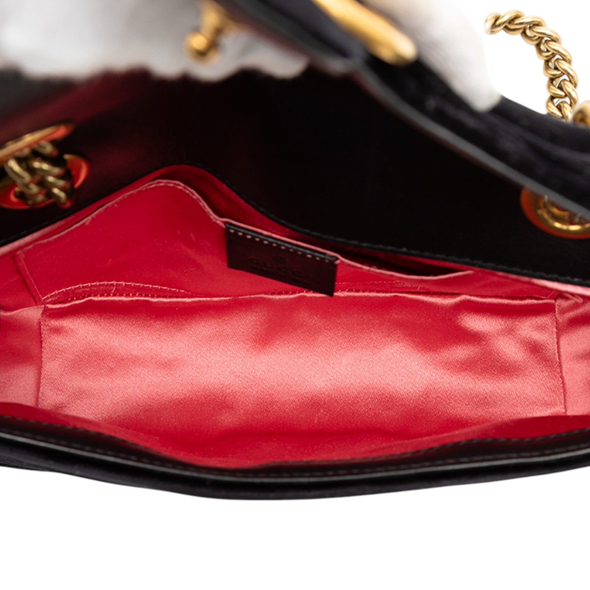 Gucci Small GG Marmont Matelasse Velvet Shoulder Bag