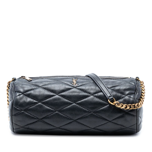 Saint Laurent Small Quilted Lambskin Sade Tube Bag