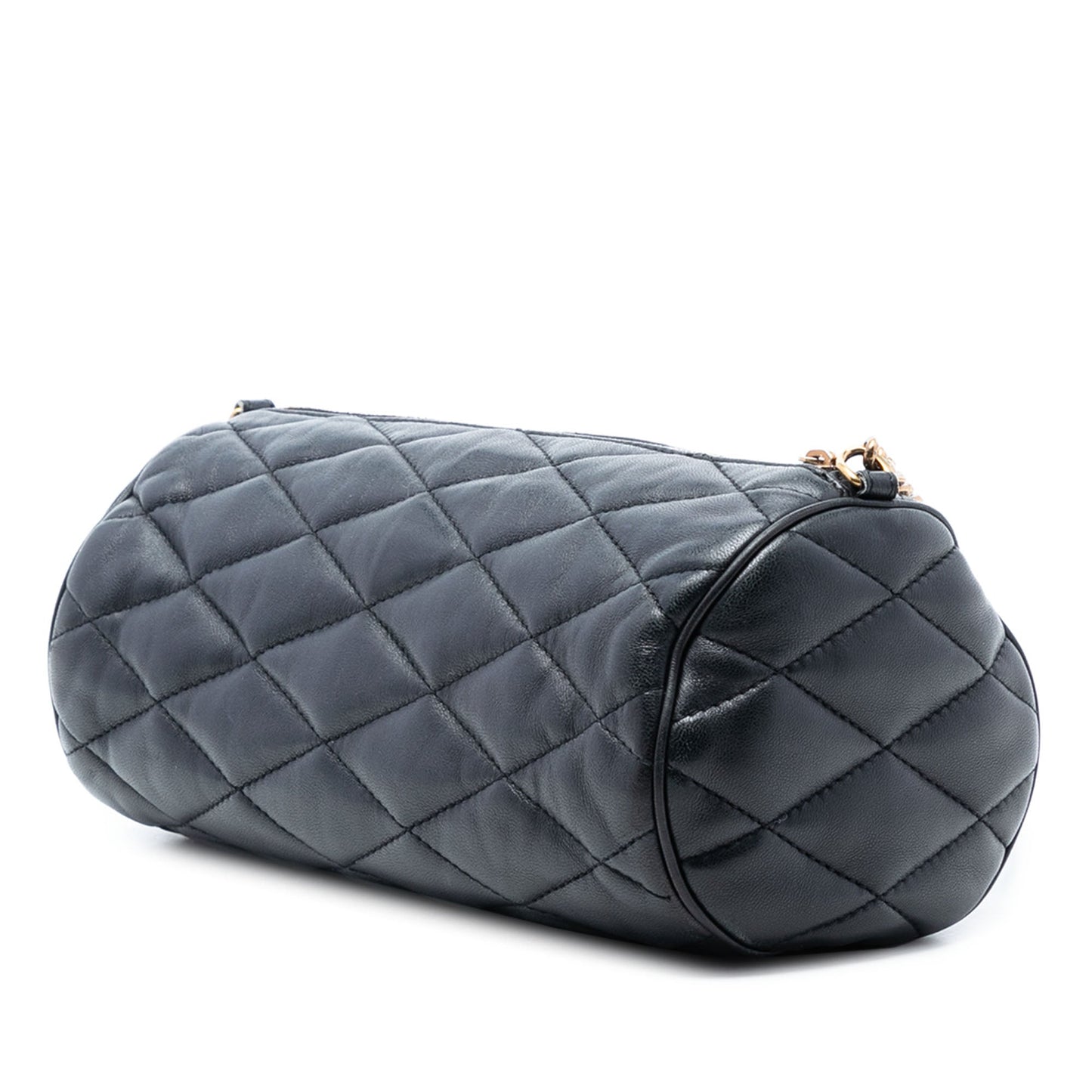 Saint Laurent Small Quilted Lambskin Sade Tube Bag